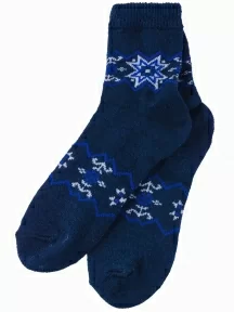 Детские теплые носки "НАШЕ" Смоленской чулочной фабрики, 236С1, рис. 1, ТЕМНО-СИНИЕ №3-1