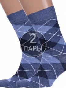 Комплект из 2 пар мужских носков Брестские (БЧК) рис. 509, ДЖИНСОВЫЕ МЕЛАНЖ (2-15с2125)