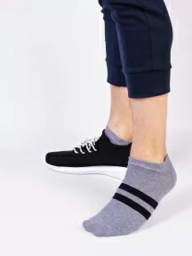 Мужские ультракороткие носки "Красная ветка", С-1383, СЕРЫЕ