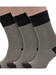 Комплект из 3 пар мужских бамбуковых носков Sergio di Calze (PINGONS), 3-17SC5, КОРИЧНЕВЫЕ