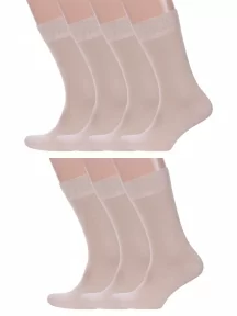 Набор из 7 пар мужских носков MSCLUB, 7-ПН-01, БЕЖЕВЫЕ