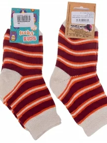 Детские махровые носки Альтаир, С114, БОРДОВО- КРЕМОВЫЕ
