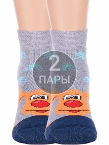 Комплект из 2 пар детских махровых носков Брестские (БЧК), 2-14С3060, рис. 499, СЕРЫЕ МЕЛАНЖ