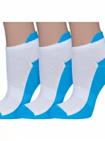 Комплект из 3 пар детских носков Носкофф (АЛСУ), 3-НД6, БИРЮЗОВЫЕ