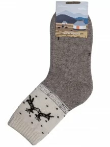 Детские носки из 100% монгольской шерсти (Монголка), 02105, СЕРЫЕ