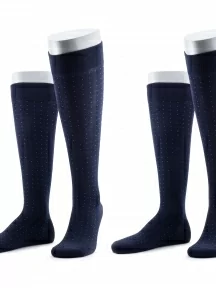 Комплект из 2 пар мужских гольфов Sergio Di Calze (PINGONS) из мерсеризованного хлопка, 2-19SC, 19SC2, СИНИЕ