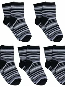 Комплект из 5 пар детских носков LORENZLine, 5-Л31, ЧЕРНЫЕ