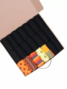 Набор из 21 пары мужских носков, НС-21-210, микс "Жгучий карри"