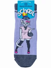 Детские укороченные носки Брестские (БЧК), 15С3085, рис. 264, БЛЕДНО-СИРЕНЕВЫЕ