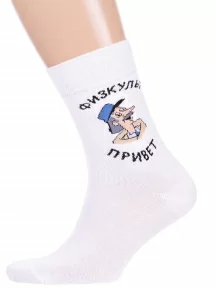 Мужские носки Брестские (БЧК), 23С2153, рис. 487, БЕЛЫЕ