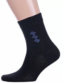 Мужские носки Альтаир, С45, ЧЕРНЫЕ с темно-серым