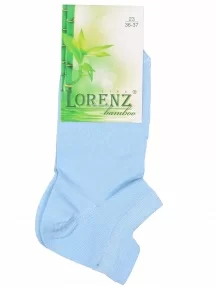 Женские ультракороткие бамбуковые носки LORENZline, Б7, ГОЛУБЫЕ