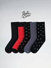 Набор из 5 пар мужских носков "Нева-Сокс", НС-5-НМ205, микс "Men in black"