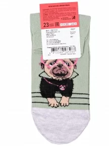 Женские носки Брестские (БЧК), 20С1133, рис. 587, СЕРО-ЗЕЛЕНЫЕ