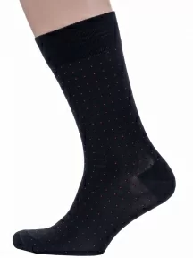 Мужские носки из мерсеризованного хлопка Sergio Di Calze (PINGONS), 18SC1, ЧЕРНО-КРАСНЫЕ