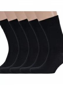 Комплект из 5 пар мужских носков Брестские (БЧК), 5-14С2122, рис. 000, ЧЕРНЫЕ