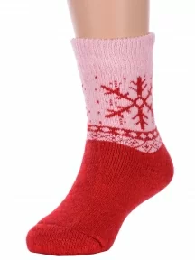 Детские теплые махровые носки Hobby Line, Ндад7620, КРАСНЫЕ