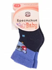 Детские махровые носки Брестские (БЧК), 14С3060, рис. 820, ТЕМНО-СИНИЕ