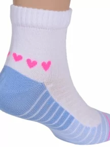 Детские укороченные носки Брестские (БЧК), 15С3085, рис. 162, БЕЛО-ГОЛУБЫЕ