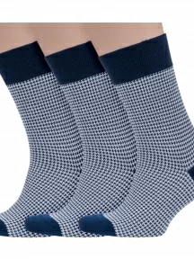 Комплект из 3 пар мужских бамбуковых носков Sergio di Calze (PINGONS), 3-17SC5, СВЕТЛО-ГОЛУБЫЕ