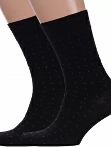 Комплект из 2 пар мужских носков Брестские (БЧК), 2-14с2122, рис. 465, ЧЕРНЫЕ