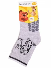 Детские носки Брестские (БЧК), 23С3053, рис. 1048, СВЕТЛО-СЕРЫЕ МЕЛАНЖ