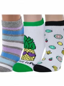 Комплект из 3 пар женских носков ХОХ, 3-G-3Rk, микс 14