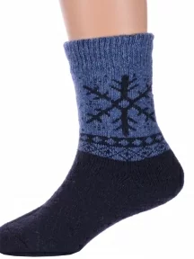 Детские теплые махровые носки Hobby Line, Ндад7620, ТЕМНО-СИНИЕ