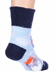 Детские махровые носки LORENZline, Л14, ГОЛУБЫЕ С ТЕМНО-СИНИМ