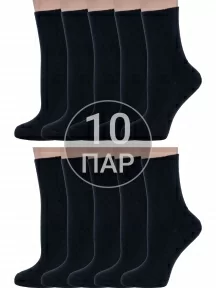 Комплект из 10 пар женских медицинских носков Dr. Feet (PINGONS), 10-15DF6, ЧЕРНЫЕ