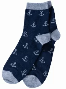 Детские носки "НАШЕ" Смоленской чулочной фабрики, 222С134, рис. 1, ТЕМНО-СИНИЕ с серым № 3-1/54-4