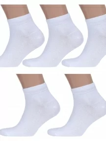 Комплект из 5 пар мужских носков Альтаир, 5-А202, БЕЛЫЕ