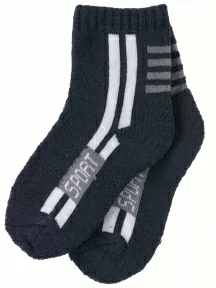 Детские махровые носки Hobby Line, 7480, ТЕМНО-СИНИЕ с белыми полосками