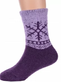 Детские теплые махровые носки Hobby Line, Ндад7620, ФИОЛЕТОВЫЕ