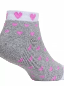 Детские махровые короткие носки "Красная ветка", С-647, СЕРО-РОЗОВЫЕ