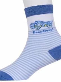 Детские носки RuSocks (Орудьевский трикотаж), Д-86, рис. 04, БЕЛО-ГОЛУБЫЕ