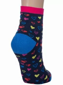 Женские носки "Красная ветка", С-1235, ТЕМНО-СИНИЕ с малиновой  резинкой