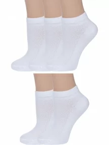 Комплект из 5 пар женских носков Альтаир, 5-С82, БЕЛЫЕ