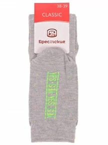 Женские носки Брестские (БЧК), 21С1150, рис. 487, СВЕТЛО-СЕРЫЕ МЕЛАНЖ