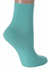 Женские носки без резинки ХОХ, G-1406, БИРЮЗОВЫЕ