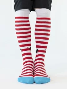 Гольфы unisex St. Friday Socks, tel-1072-02, "Дела сердечные, полоски поперечные"