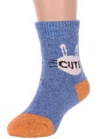 Детские теплые махровые носки Hobby Line, Ндад7618-01, ДЖИНСОВЫЕ