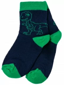 Детские носки "Борисоглебский трикотаж", 8С740, ТЕМНО-СИНИЕ с салатовым