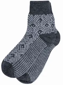 Детские полушерстяные носки RuSocks (Орудьевский трикотаж) ТЕМНО-СЕРЫЕ, рис. 2 (Д-382)