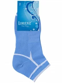 Женские носки с махровым следом LORENZline, С24М, ГОЛУБЫЕ