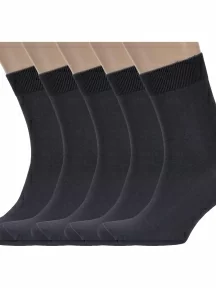 Комплект из 5 пар мужских носков RuSocks (Орудьевский трикотаж), 5-М-1134, ТЕМНО-СЕРЫЕ