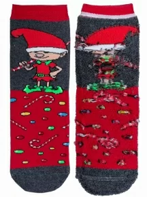 Детские махровые носки "Красная ветка", С-627, КРАСНЫЕ