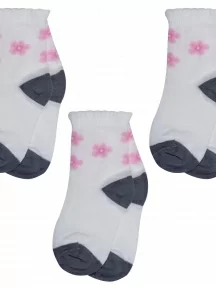 Комплект из 3 пар детских носков RuSocks (Орудьевский трикотаж), 3-Д3-13794, рис. 03, КРЕМОВО-СЕРЫЕ