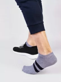 Мужские ультракороткие носки "Красная ветка", С-1383, СЕРЫЕ