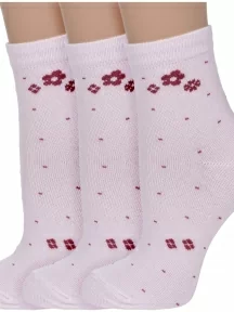 Комплект из 3 пар женских носков Альтаир, 3-С47, РОЗОВЫЕ